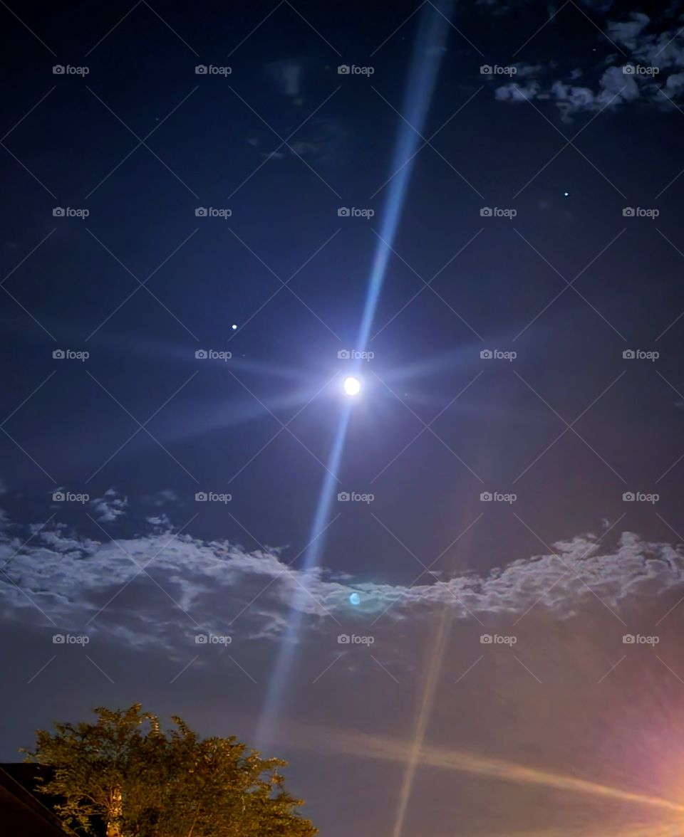 Bright moonlight after a storm