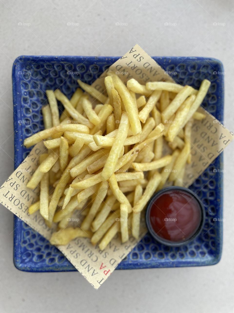 French fries and catsup