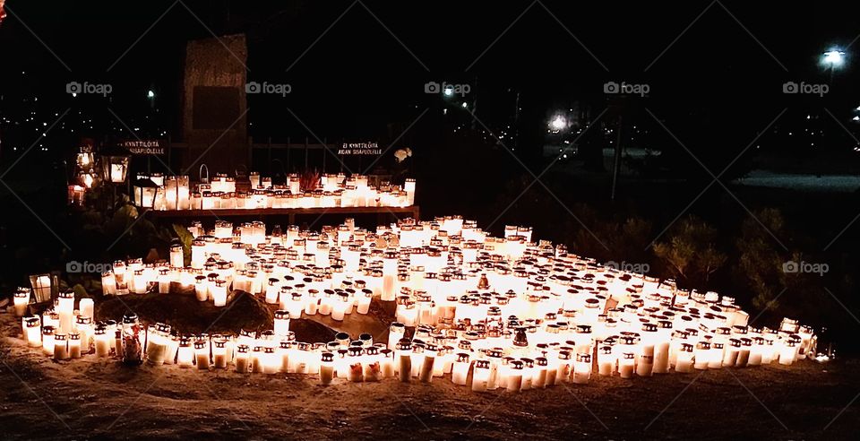 Cemetery at christmas