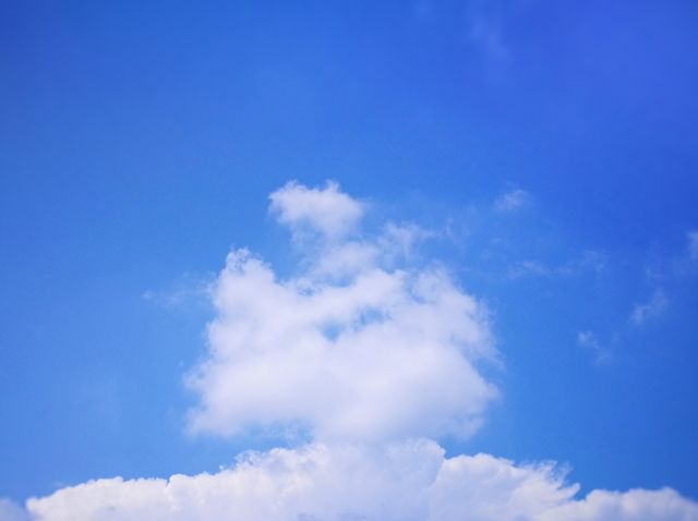 Blue sky with white clouds background.