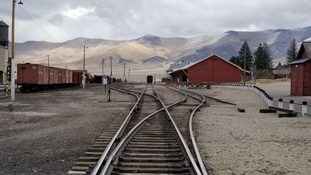personal perspective of a railway track in Nevada
