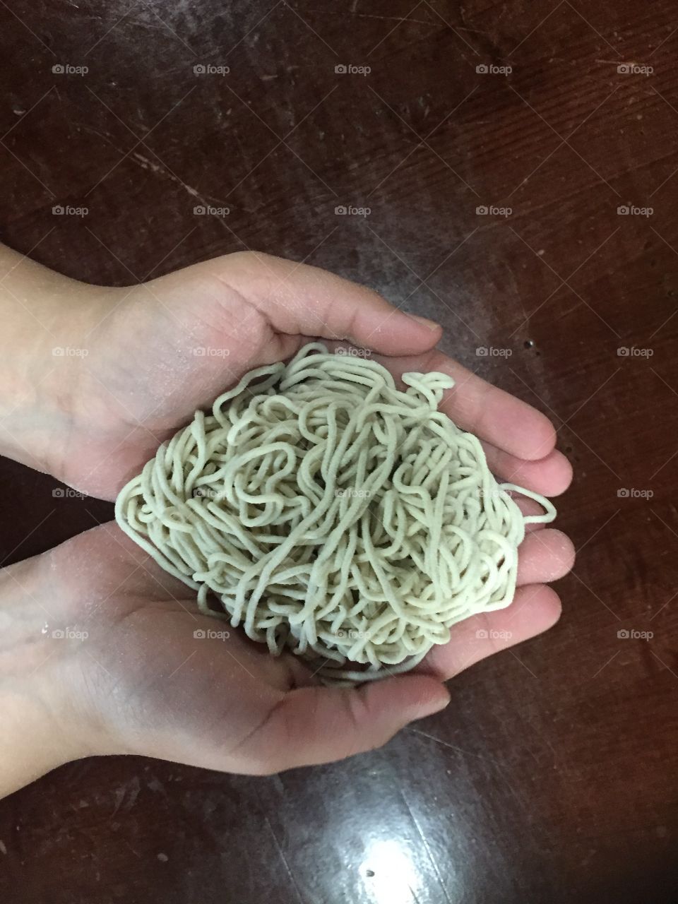 Making homemade pasta 