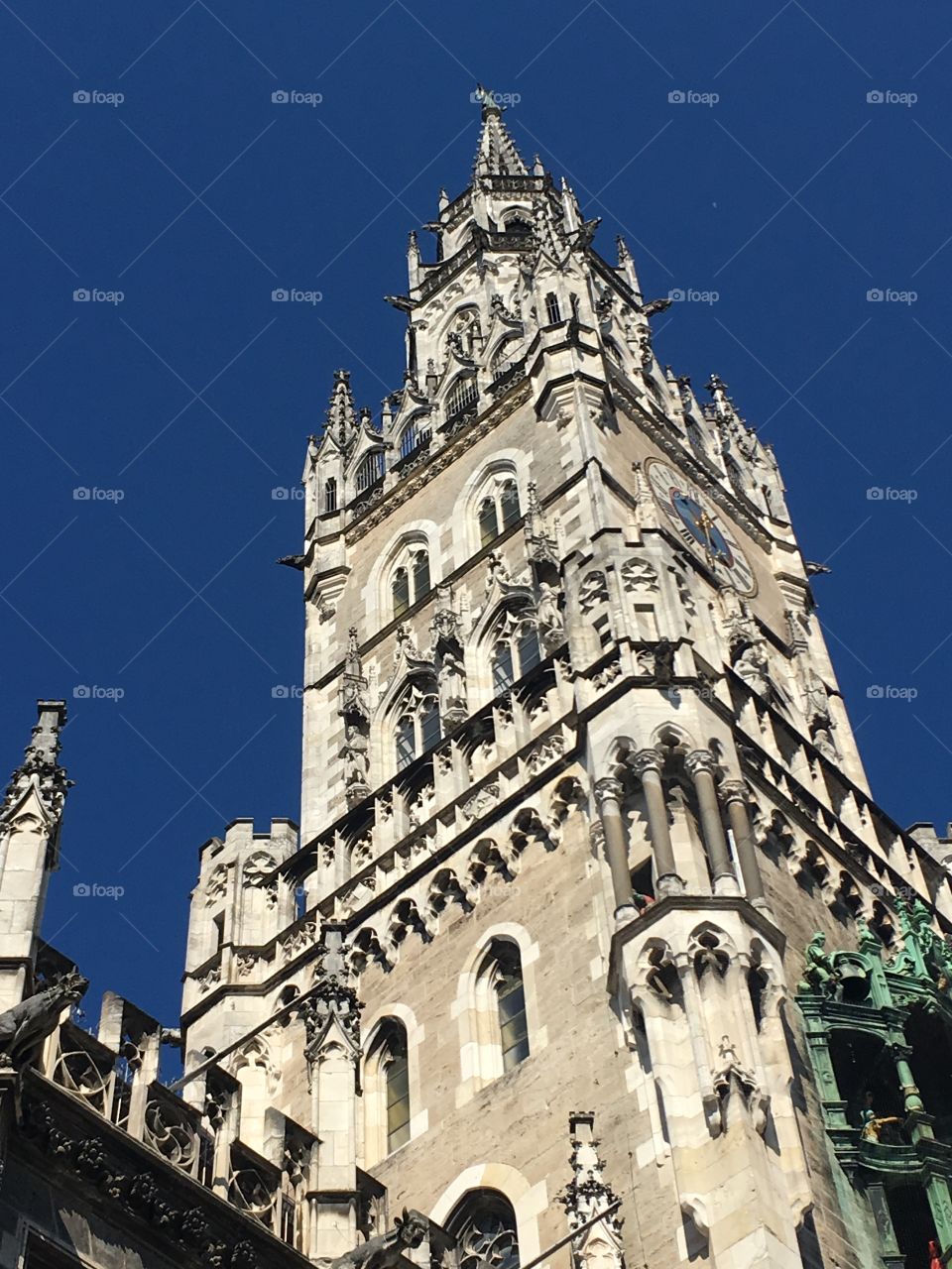 Piercing the blue-Rathaus, Munich , Germany 