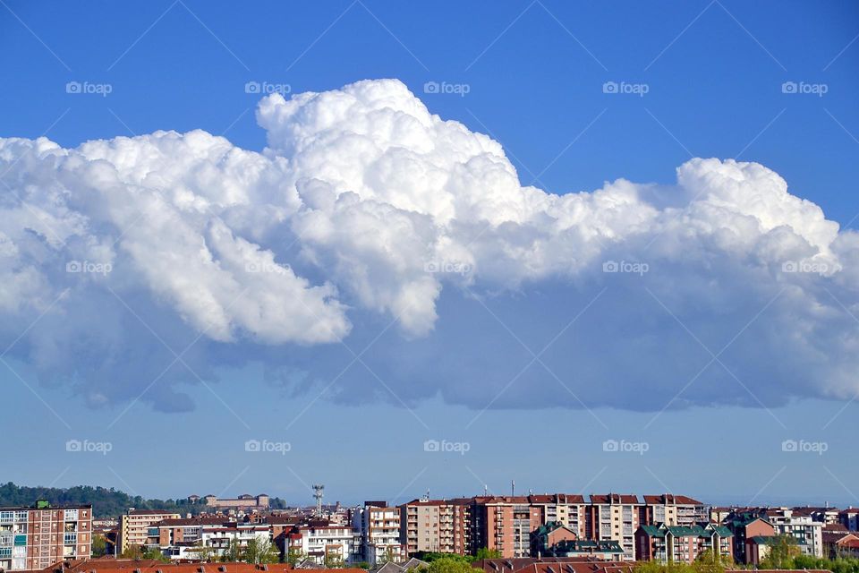 clouds on the city