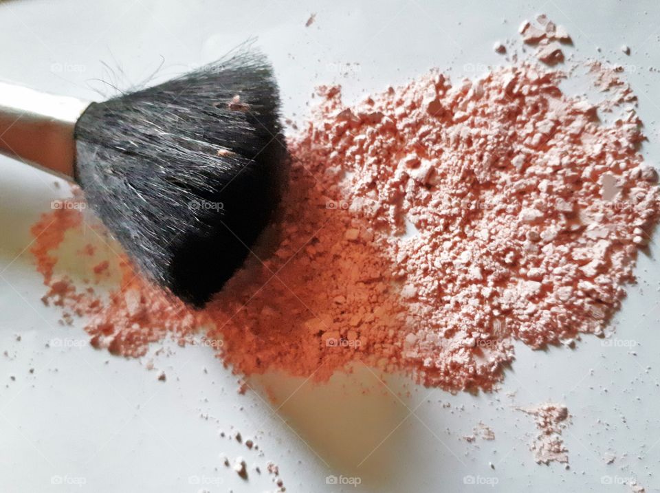 Make up brush and powder