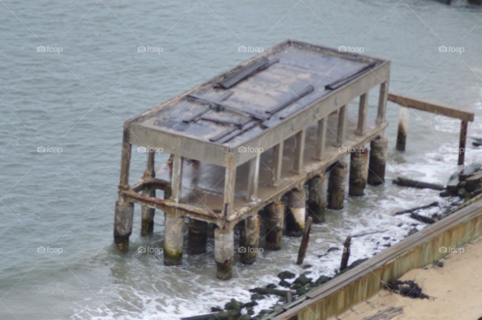 Abandoned ocean pier