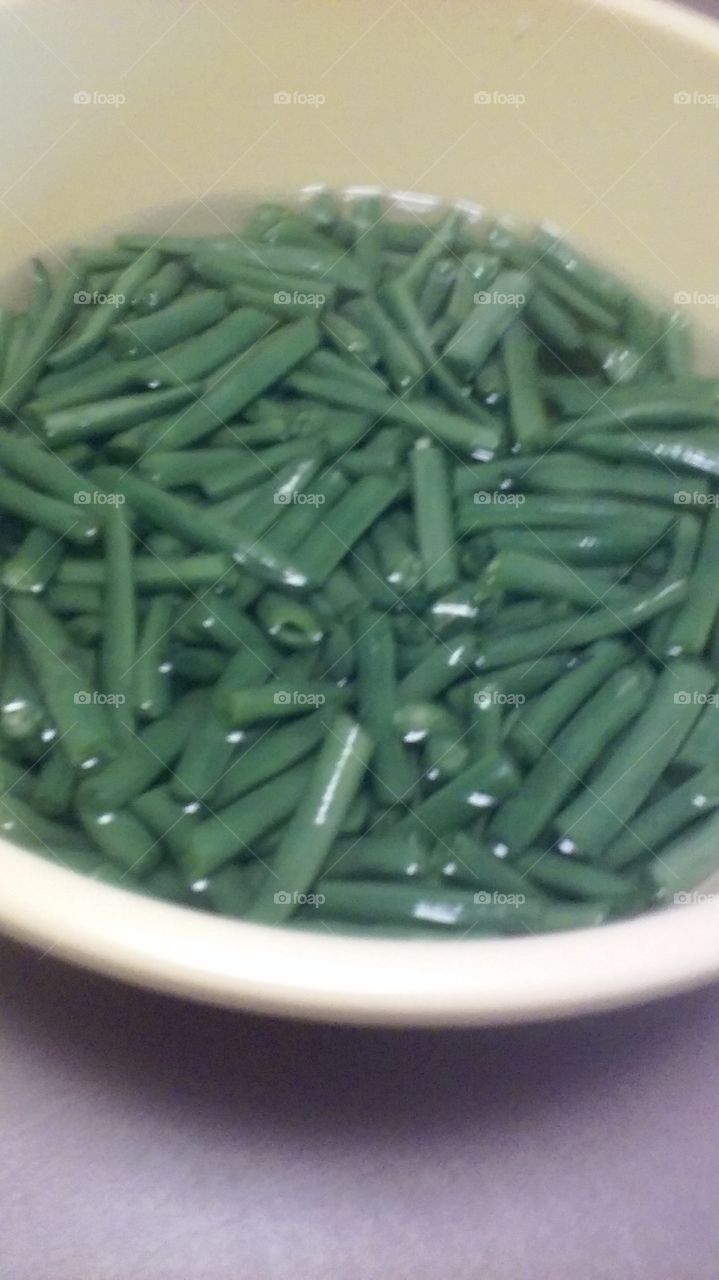 Green Beans in a Bowl