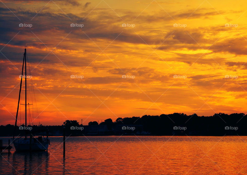 Scenic view of a sunset