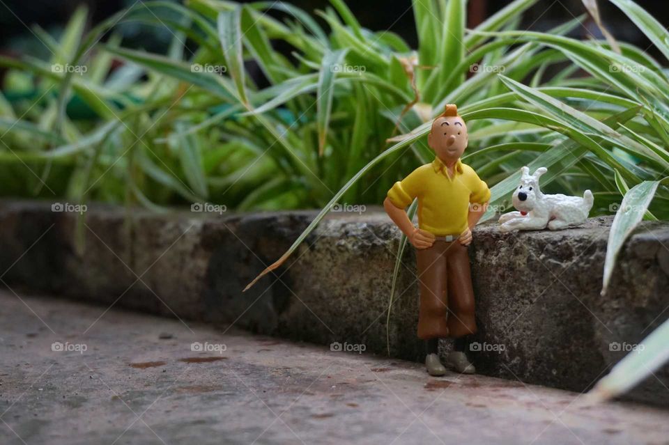 Tintin & snowy milou figurine