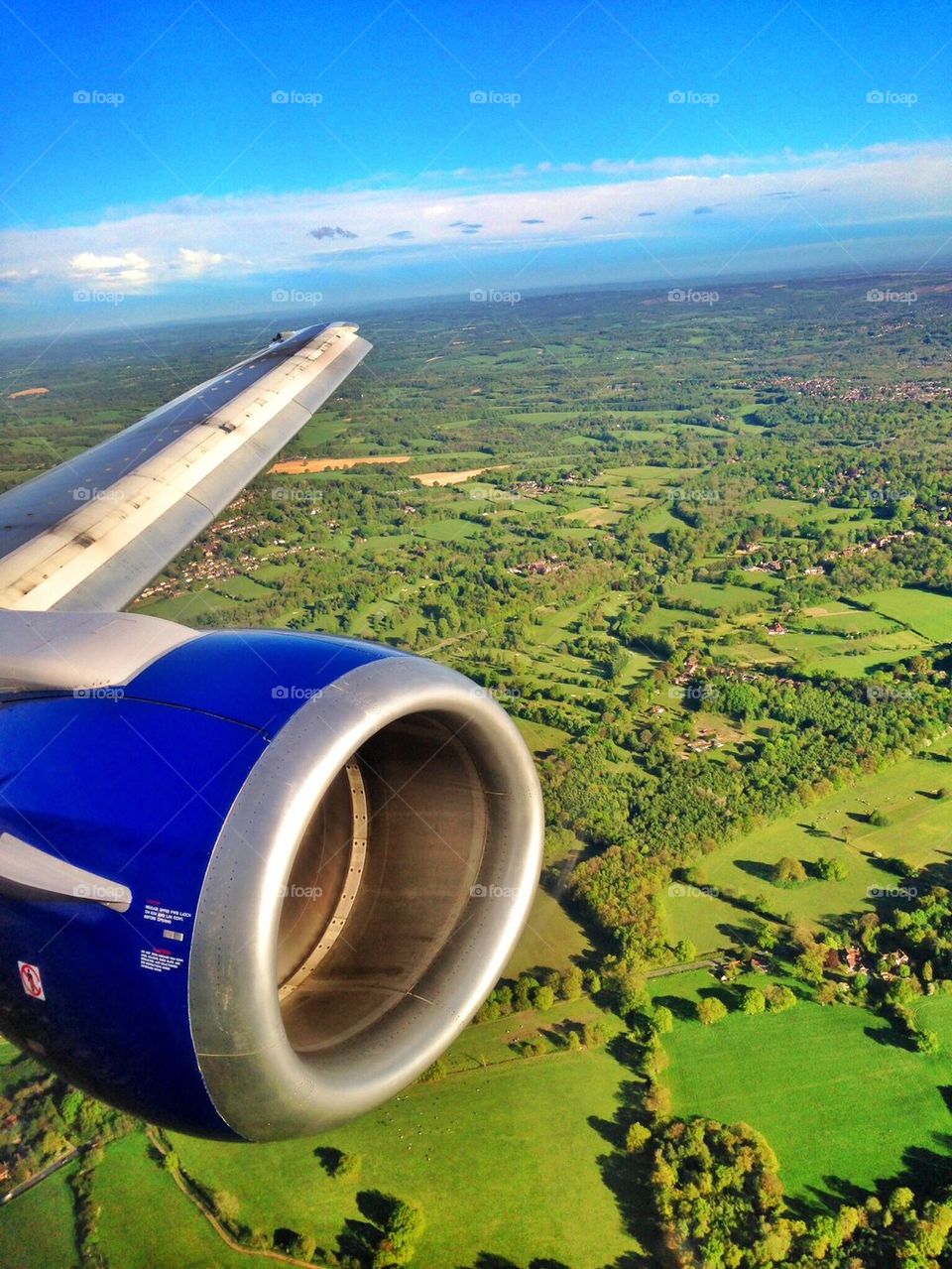 Aeroplane approach for landing