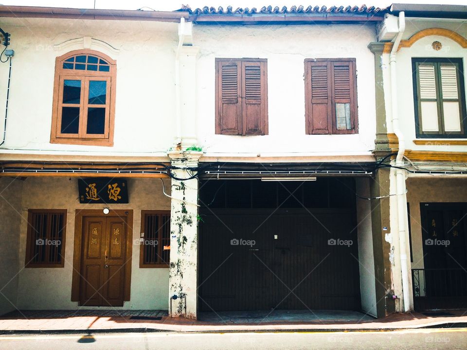 Old shop. Old shophouses in Malacca