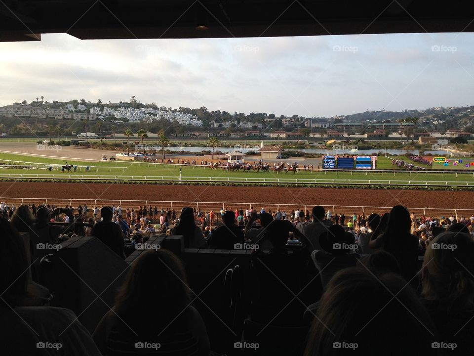 A race is run at Del Mar racetrack in San Diego
