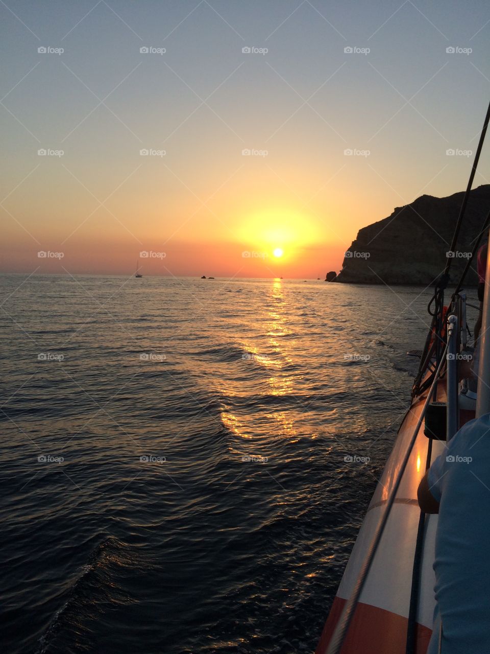 Sunset from the boat 