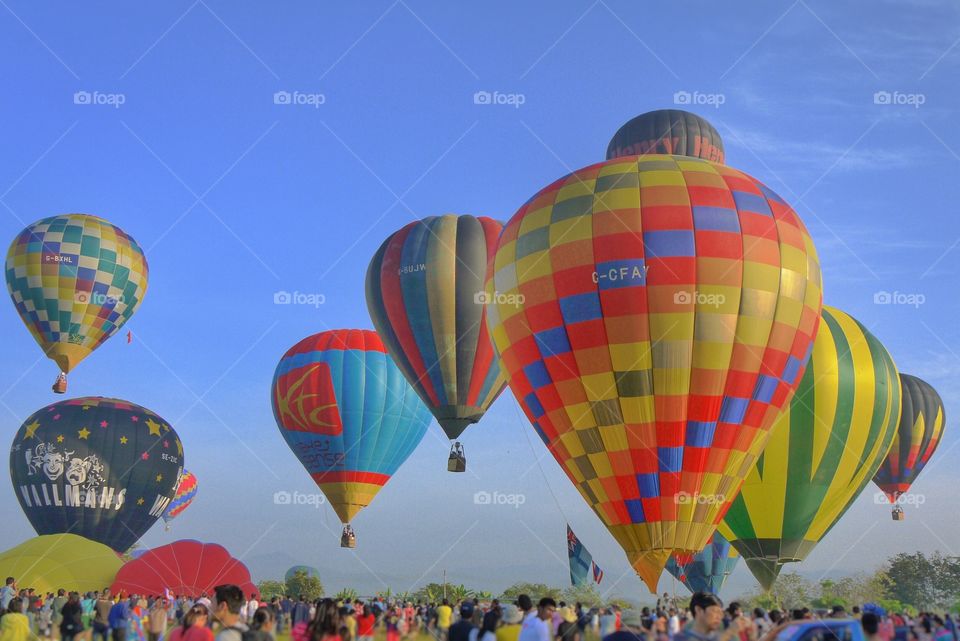 Hot air balloons. Hot air balloons