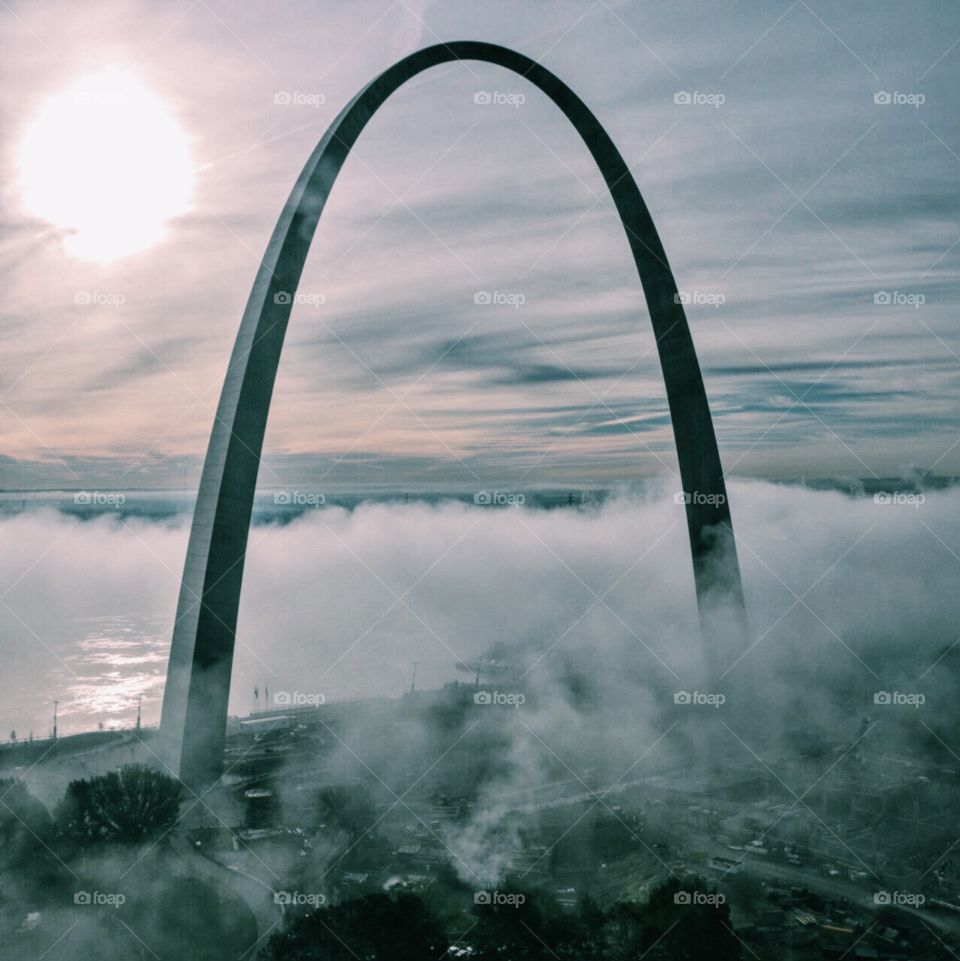 St. Louis Arch Morning Fog