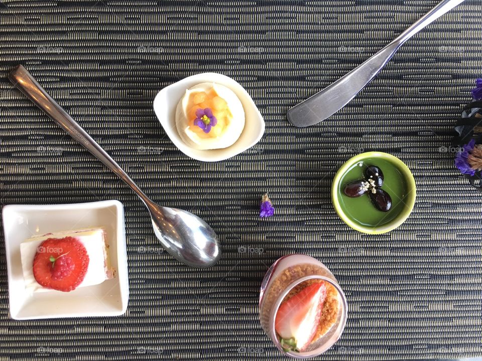 Sweet dish on the table