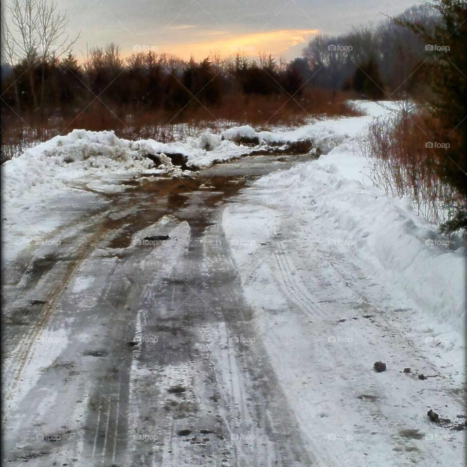 Dirt Snow Road
