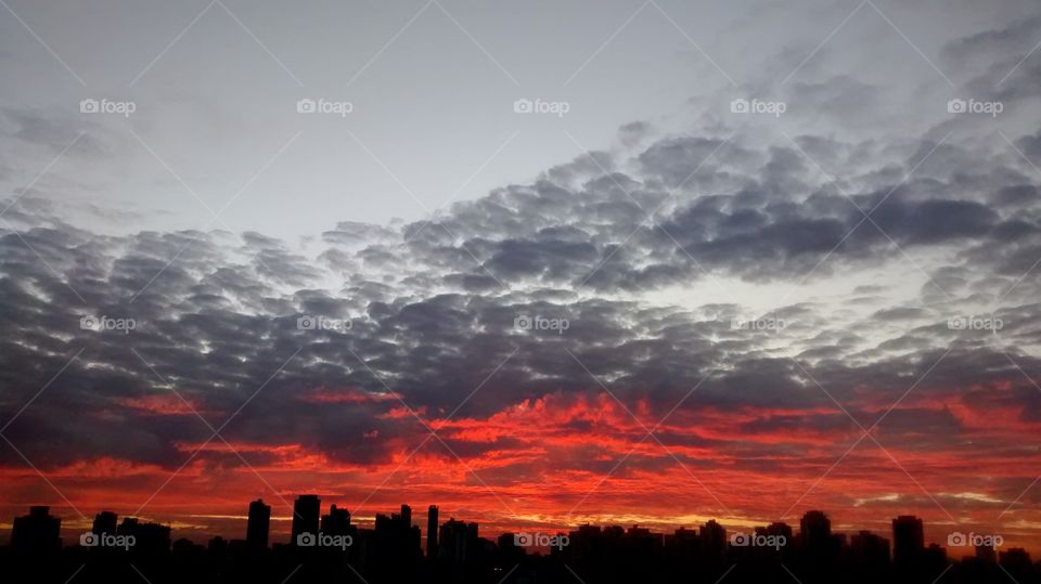 Heaven its on fire. God painted a picture at my window