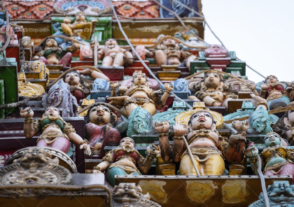 Beautiful Hindu temple in Rangoon Myanmar 