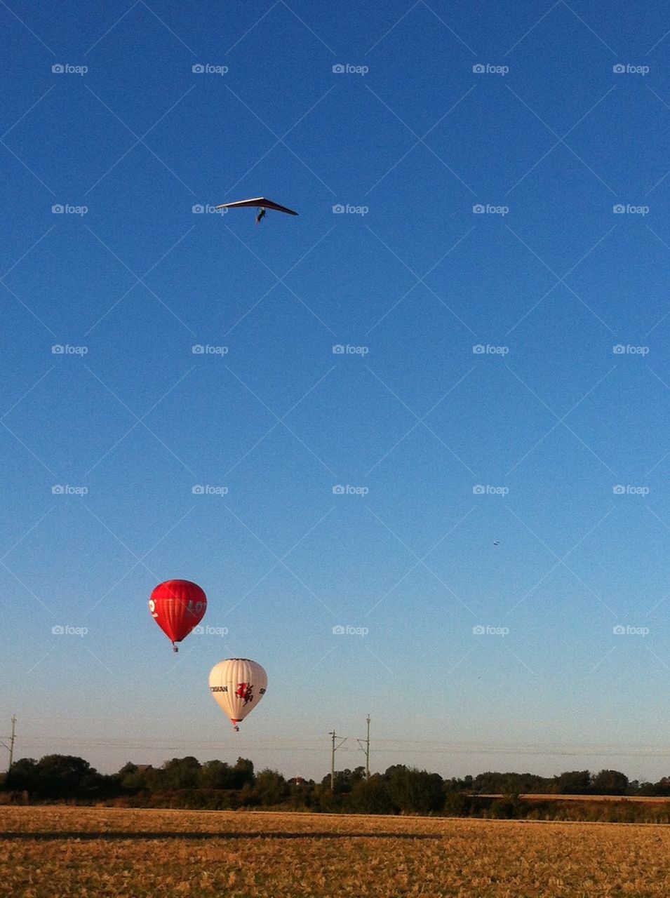 Hot air balloon Hang glider 