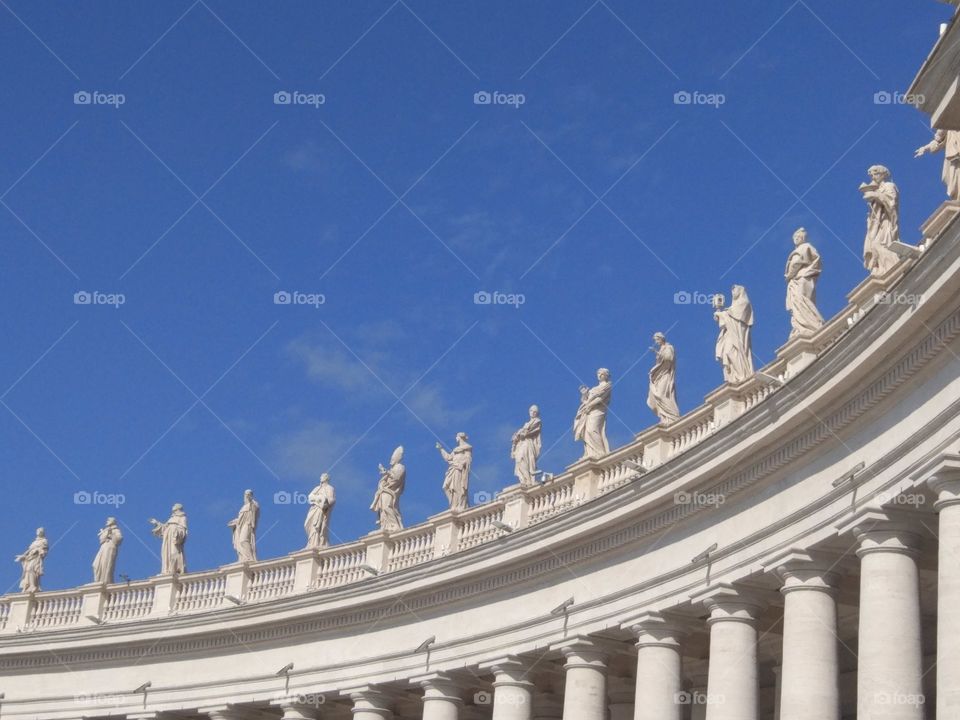 Vatican, fragment of the colonnade Bernini