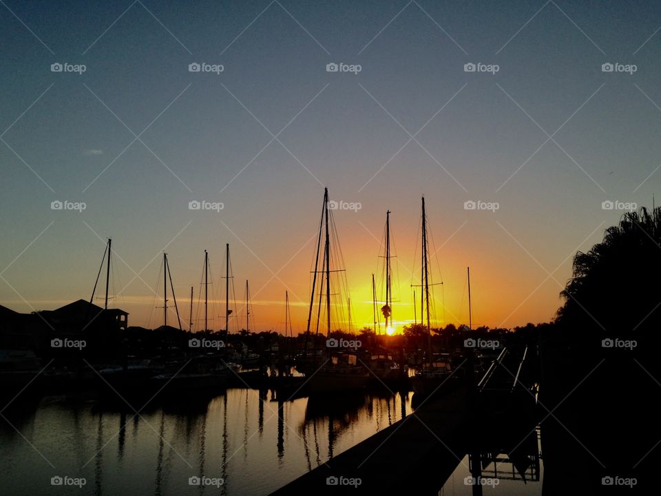 Sunset over the Marina