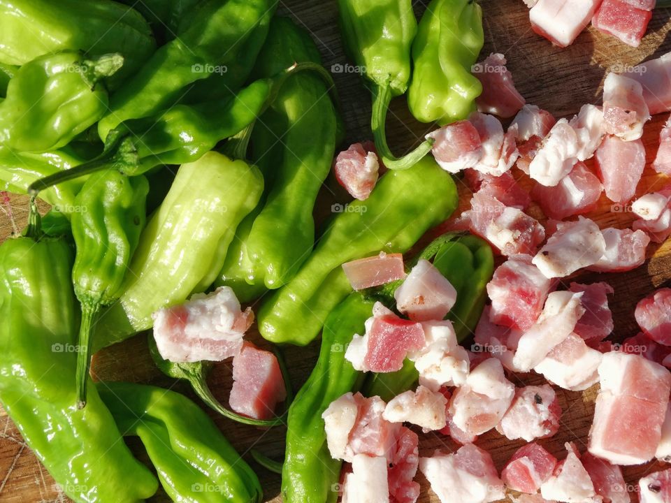 Peppers And Pancetta
