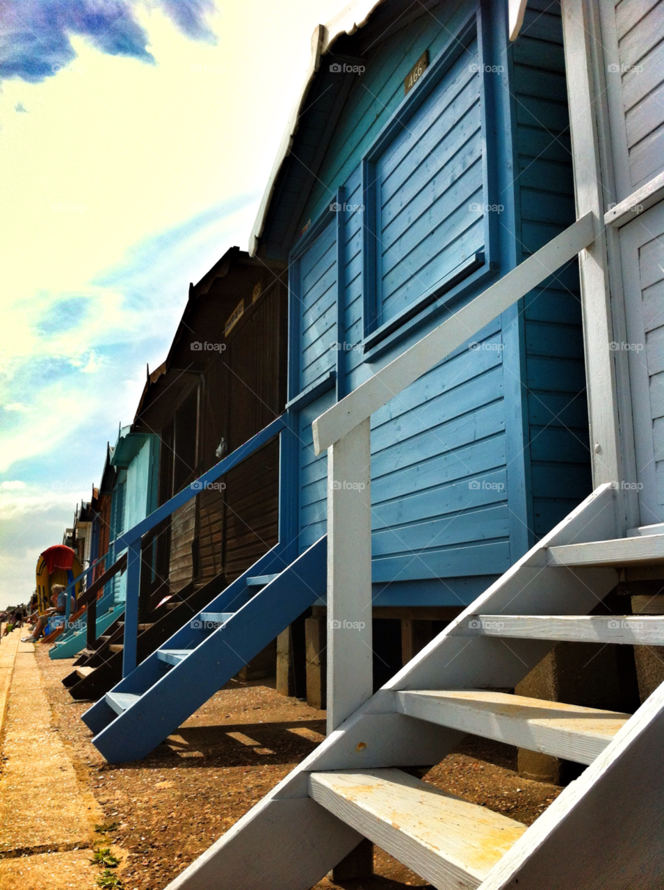 beach blue cabins beach hut by SirBluto