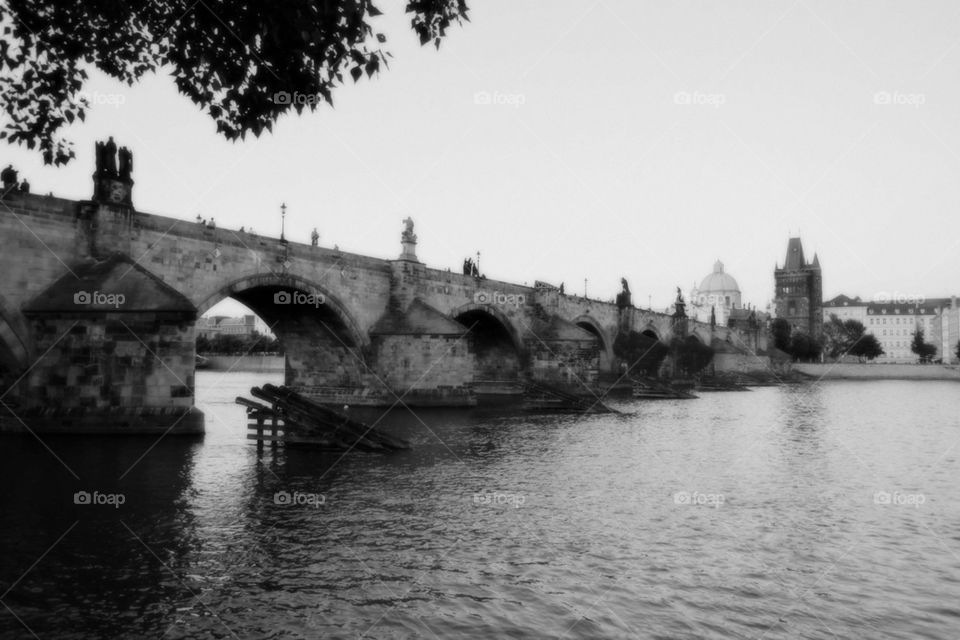 Prague Bridge Morning