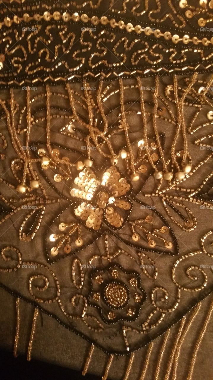 Bead pattern. this is part of a belly dance outfit