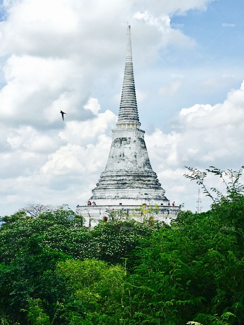 Phra Nakhon Khiri (Khao Wang) Pagoda architecture in Petchaburi, Thailand 