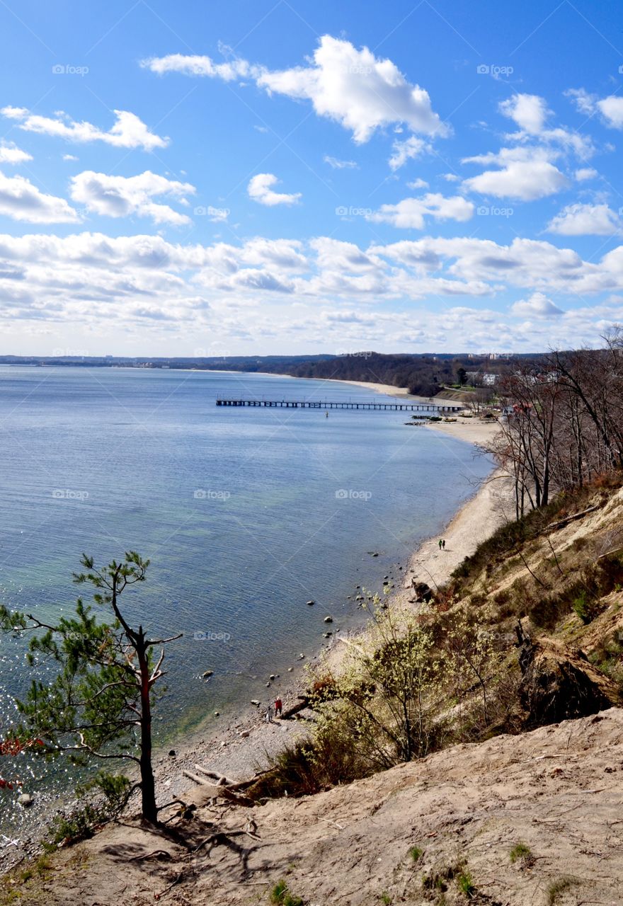 View on the Baltic Sea coast in Poland 