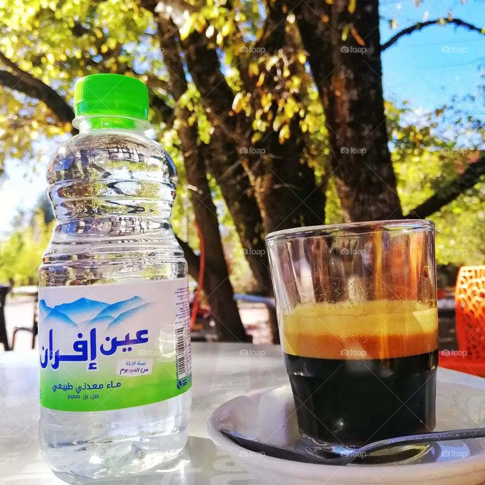 coffee and water