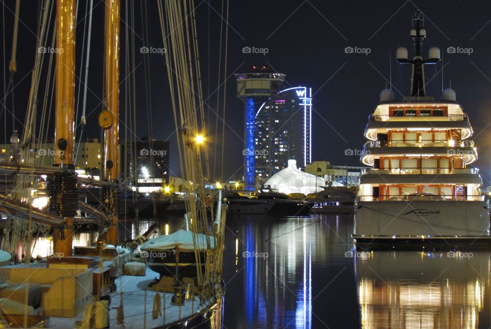 Hotel W and Port Vell in Barcelona