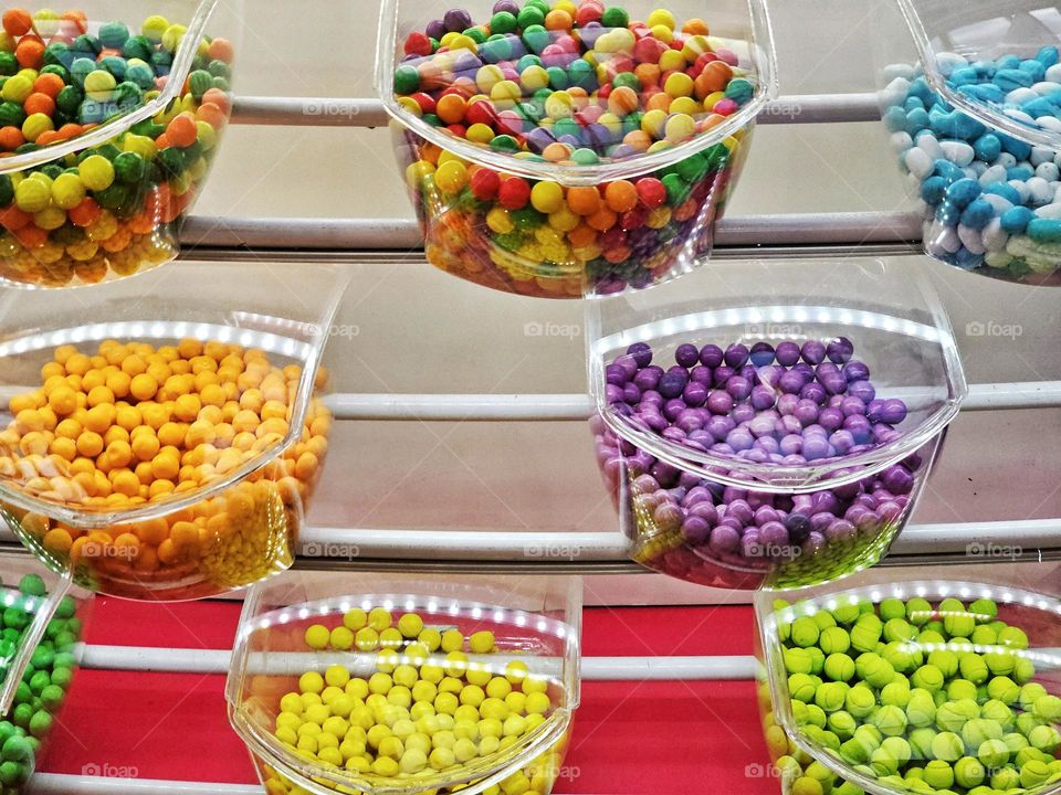 "Colorful candy." Candy has always attracted children, and colorful candy attracts them even more. Adults also enjoy these sweets.