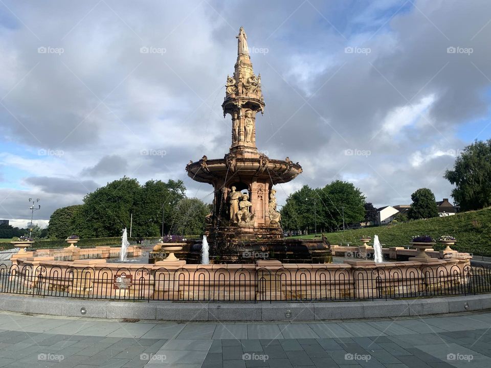 Fountain in Glasgow Great Park