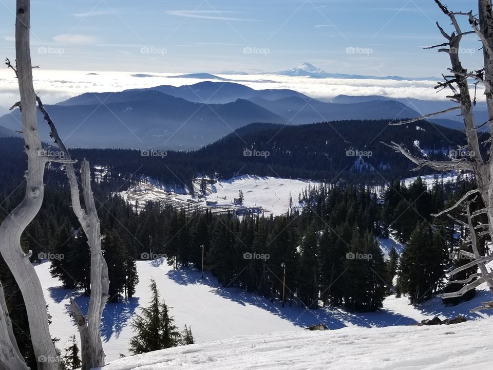 Skiing on Mt. Hood
