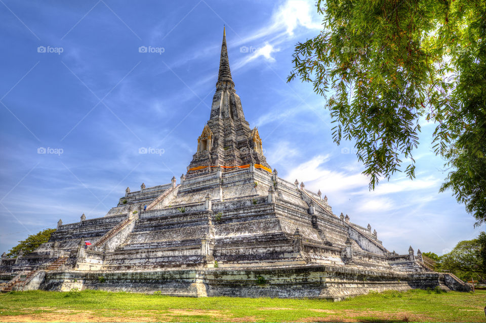 Ruins of a buddhist temple in Ayuathaya Thailand