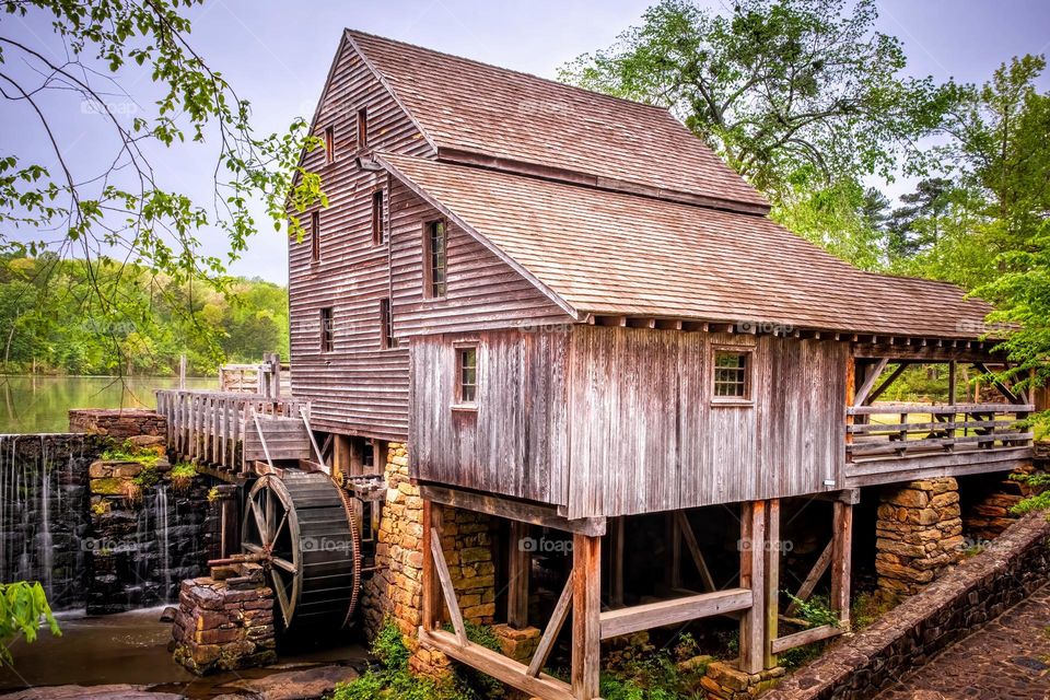 The only operational gristmill left in Wake County, North Caroline, Historic Yates Mill. 