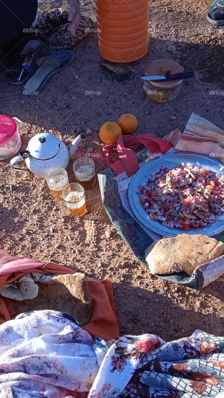 the breakfast at weekend in desert