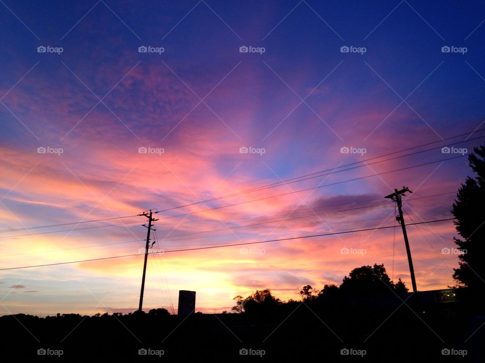 Colorful sunset, Cumming, GA