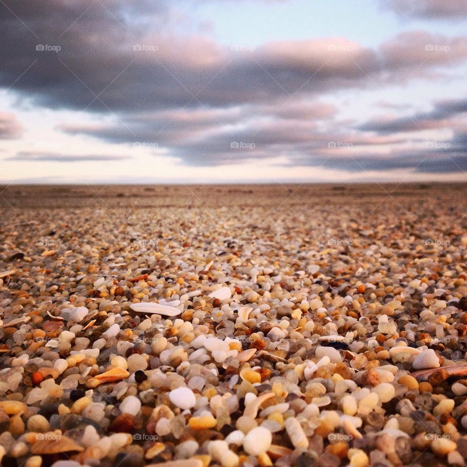 Pebbles on sand