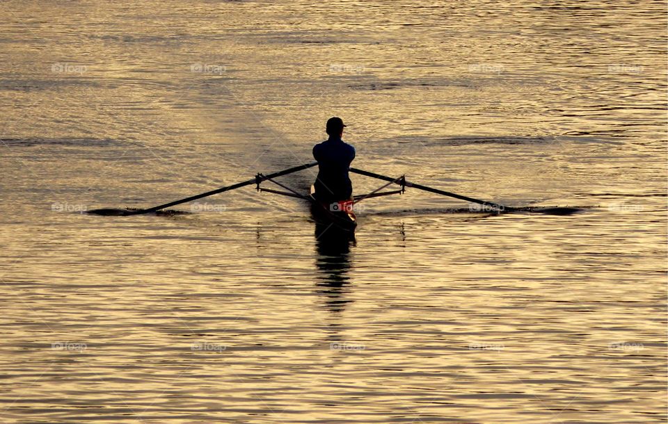 sunset on water