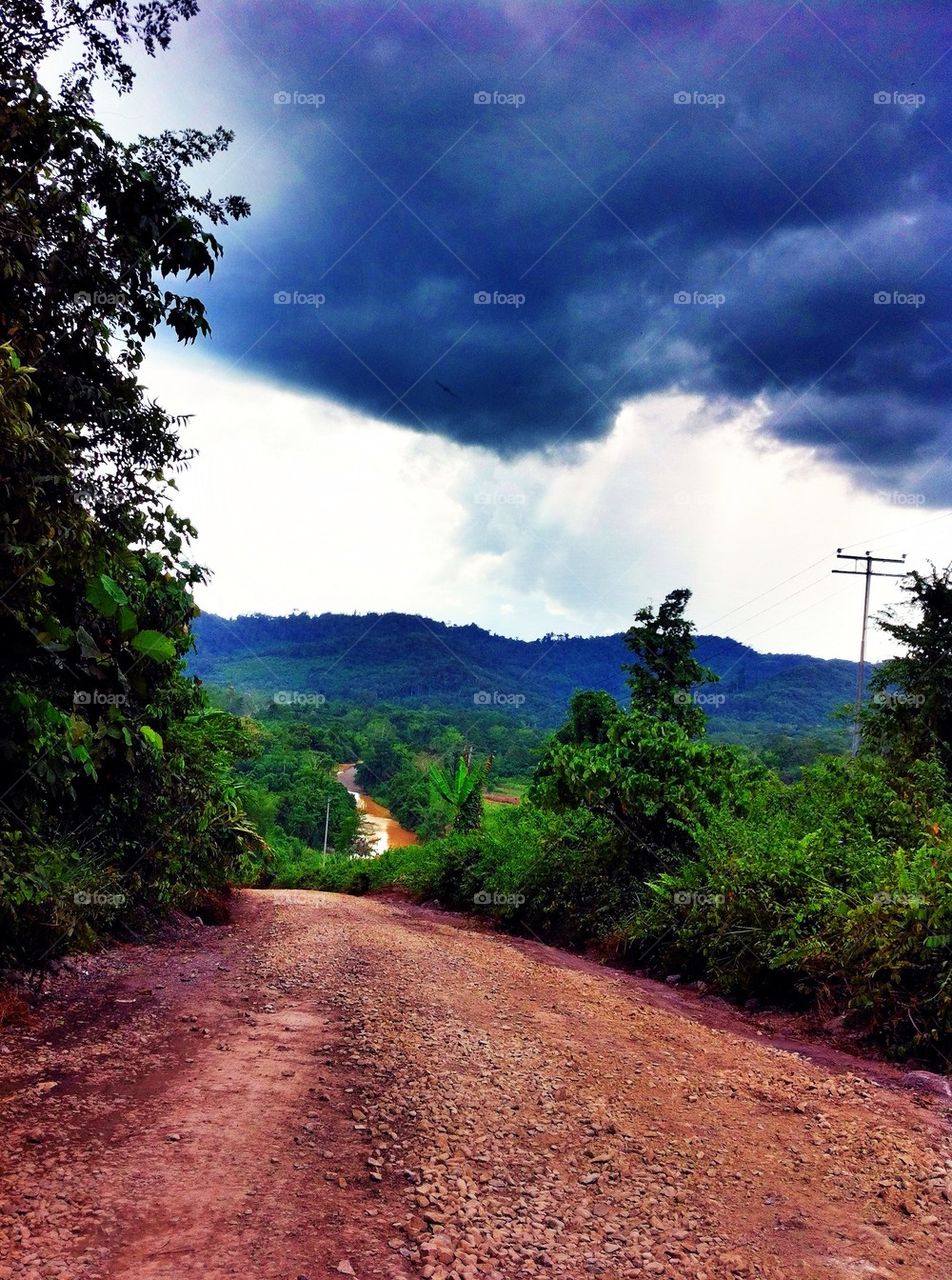 A gravel road