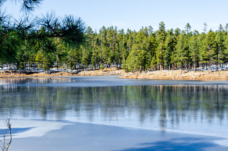 Frozen lake