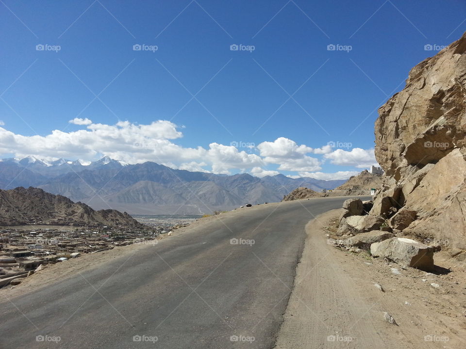 Empty Road In The Mountains