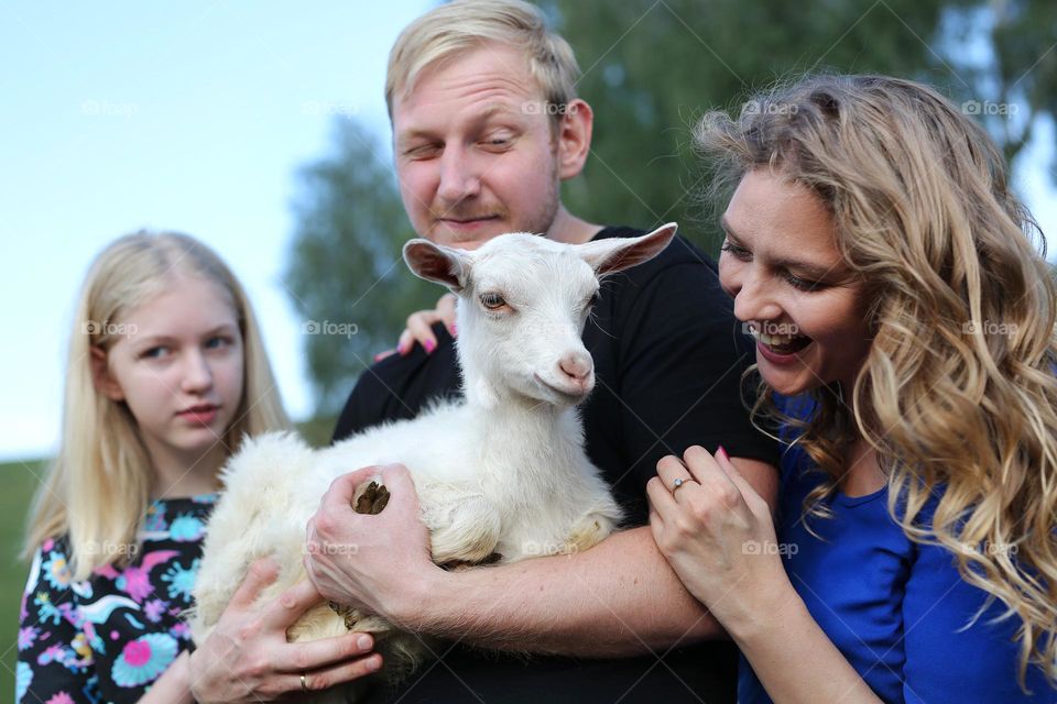 Countryside, happily family 