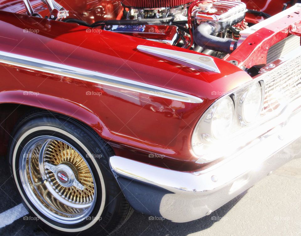 classic automobile 🚘 red in color