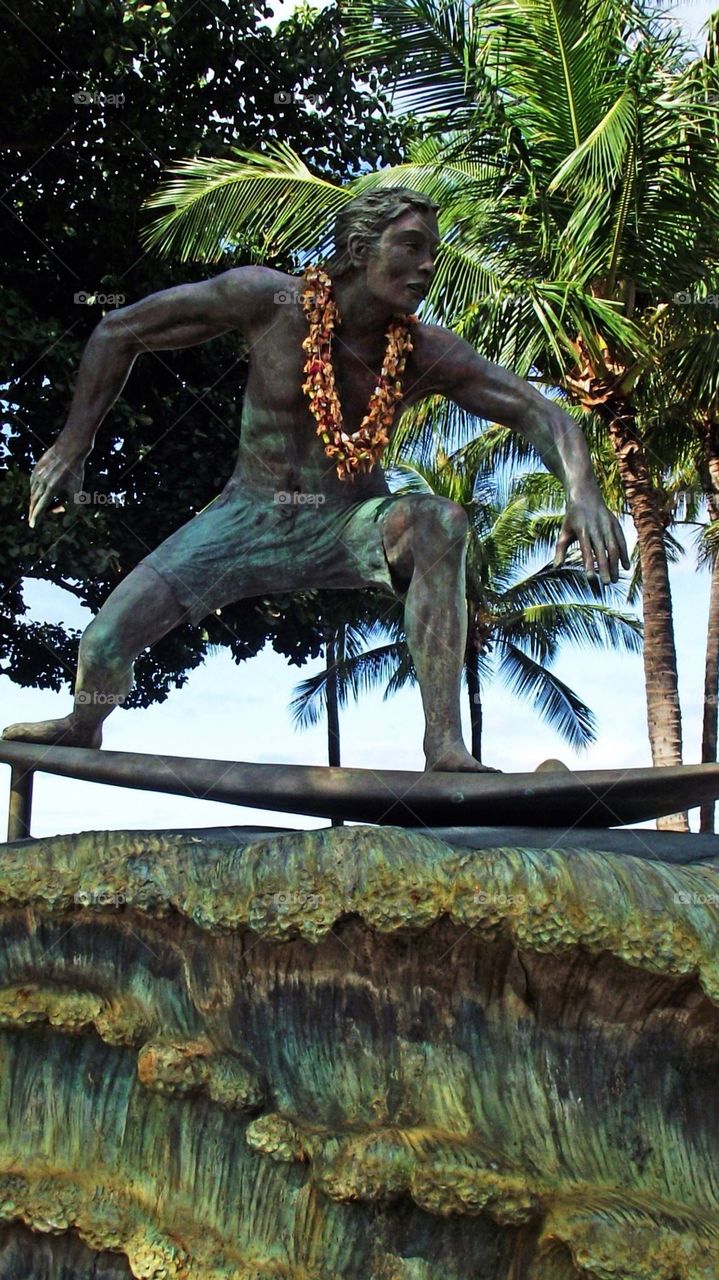 Surfer Statue, Oahu, Hawaii