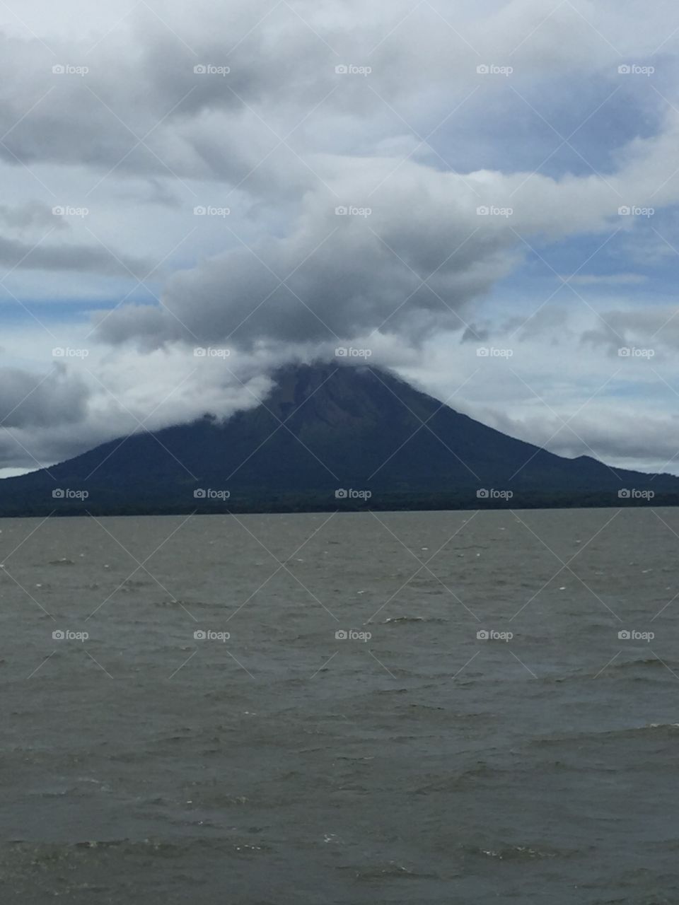 Landscape, Water, Mountain, Lake, Volcano